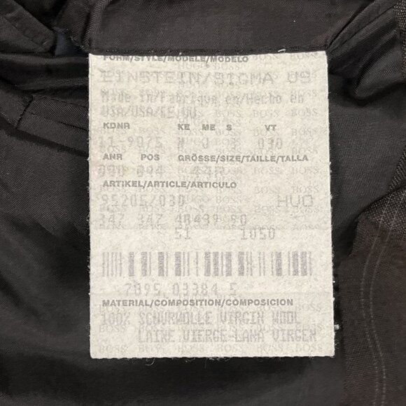 VTG Hugo Boss Wool Brown Pinstripe Sports Coat Blazer Size 44R - Picture 5 of 7